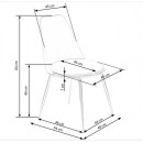 Стул HALMAR K460 розовый/золотой